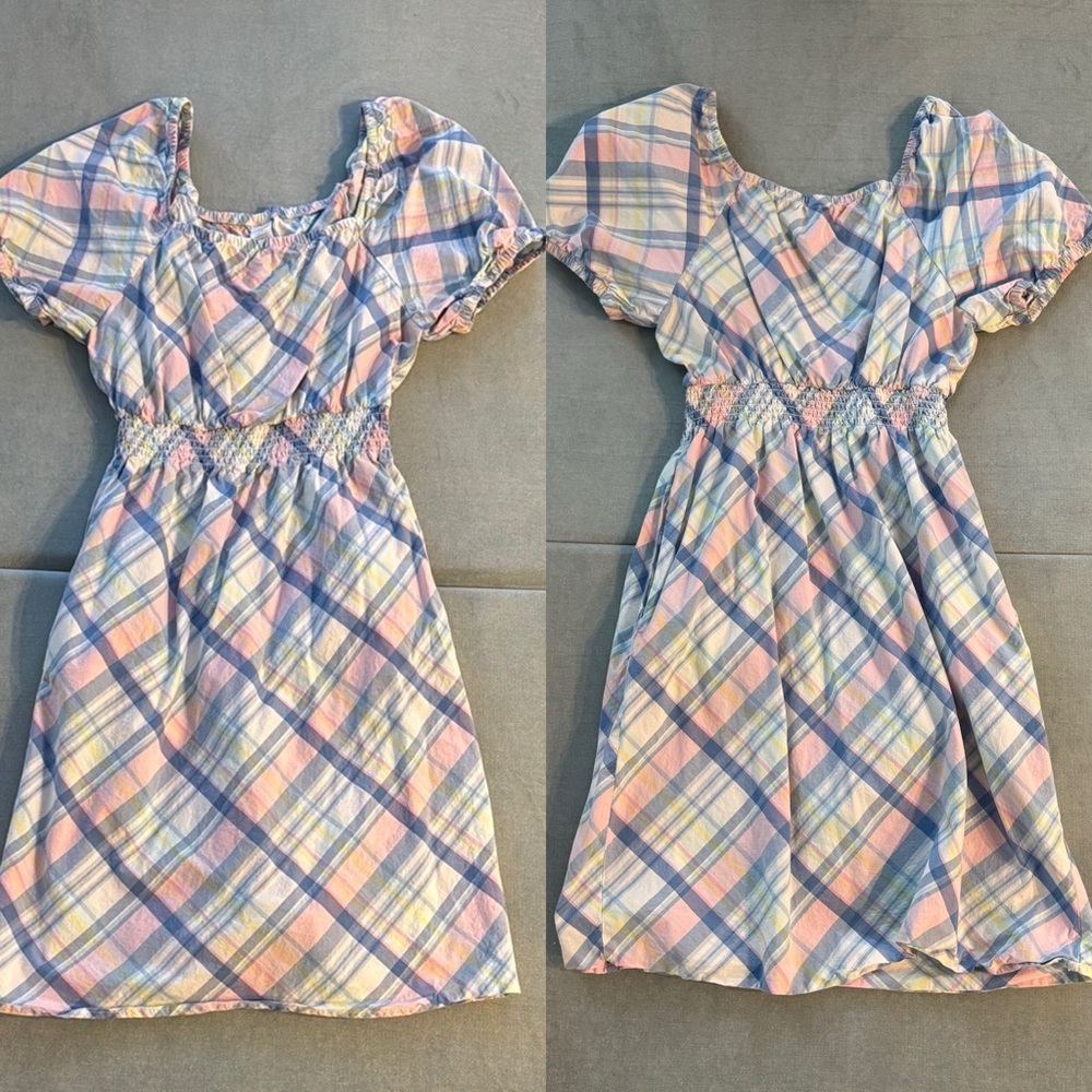 Gymboree Plaid Puff Sleeve Dress